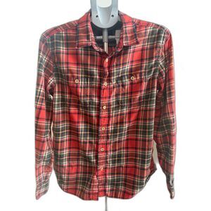 American Eagle Outfitters Classic Plaid Flannel Large Outdoors Cozy Cabin